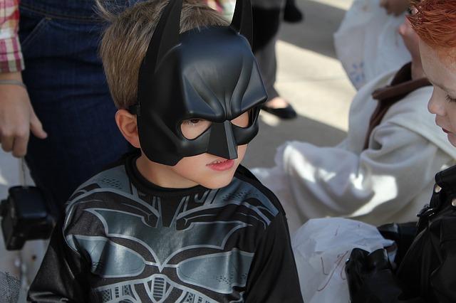 Boy in Batman Costume