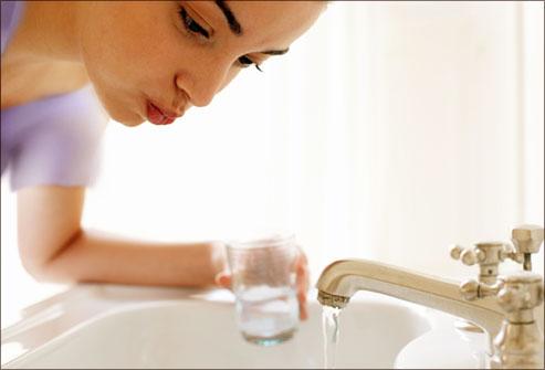 Women Washing Her Mouth