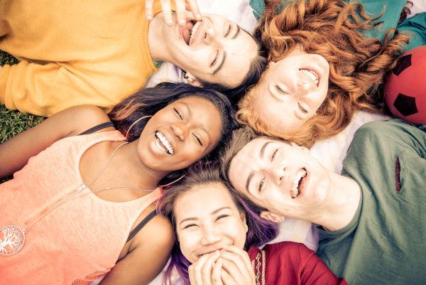 Group of Teens Smiling