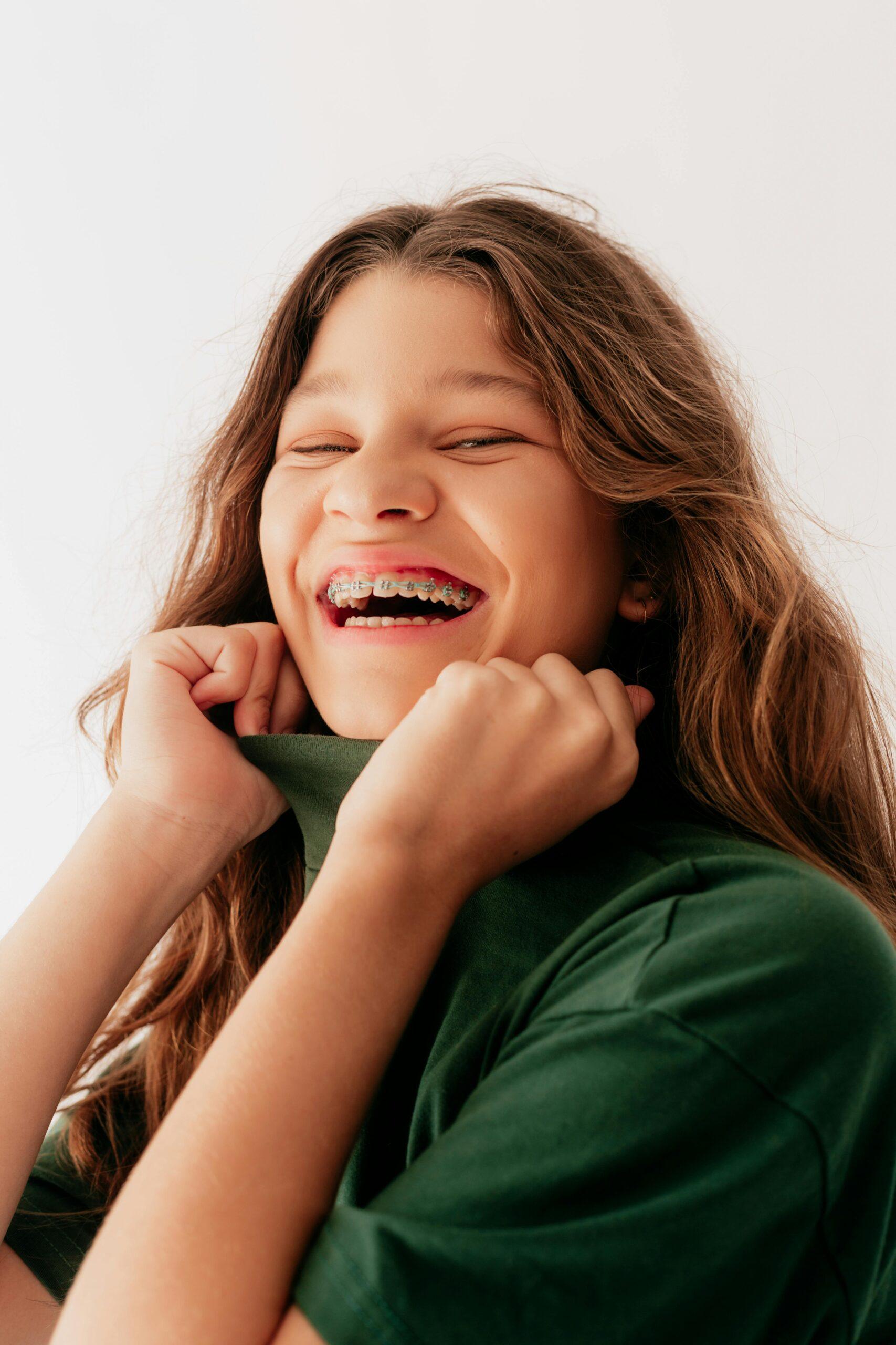 Smiling Teenager with Braces