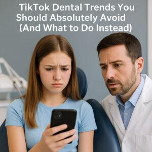 Teen in Orem, Utah smiling while reviewing safe dental care options at a professional clinic