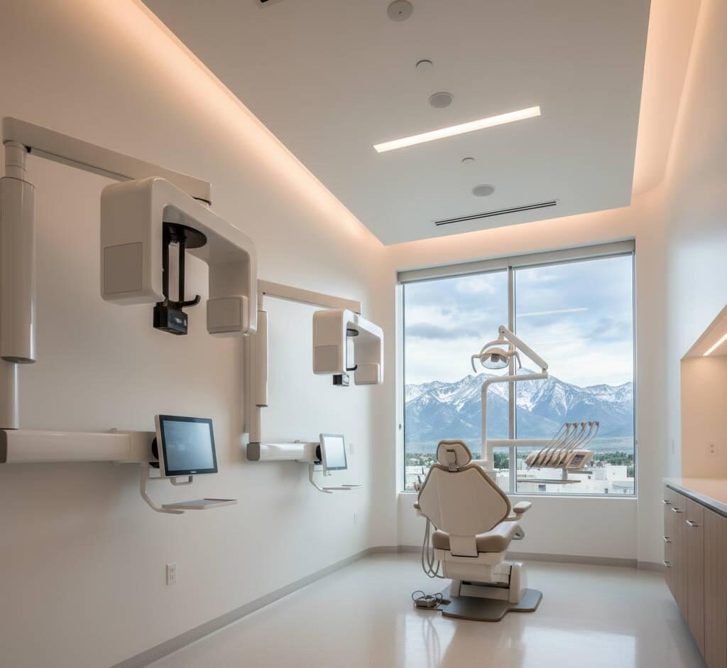 Advanced digital dental X-ray equipment inside a modern Provo, Utah dental clinic