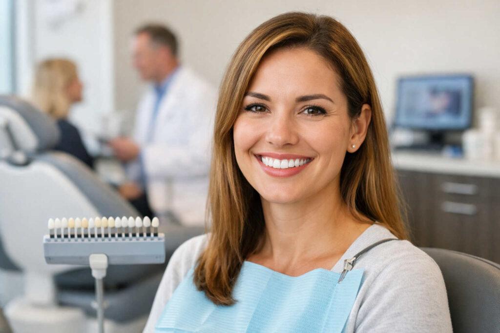 Patient smiling after professional teeth whitening in Orem Utah