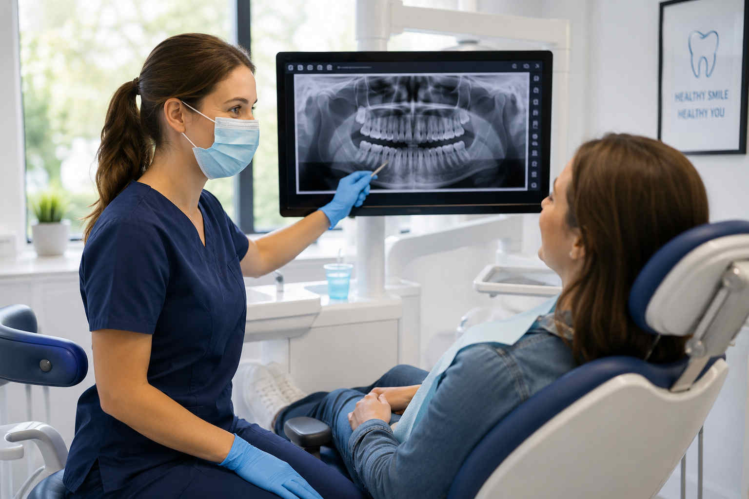 Patient receiving same-day emergency dental care at a dentist office in Orem, Utah
